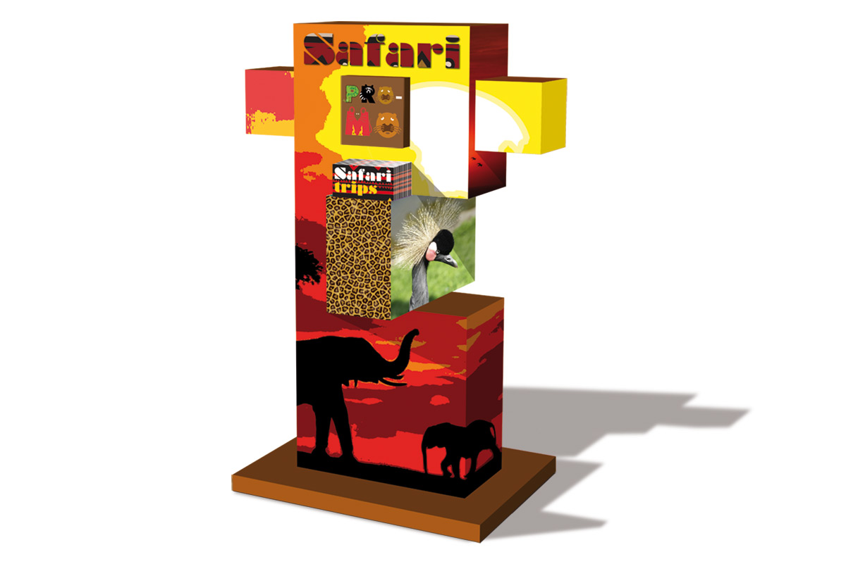 Promotie display Afrika-reizen